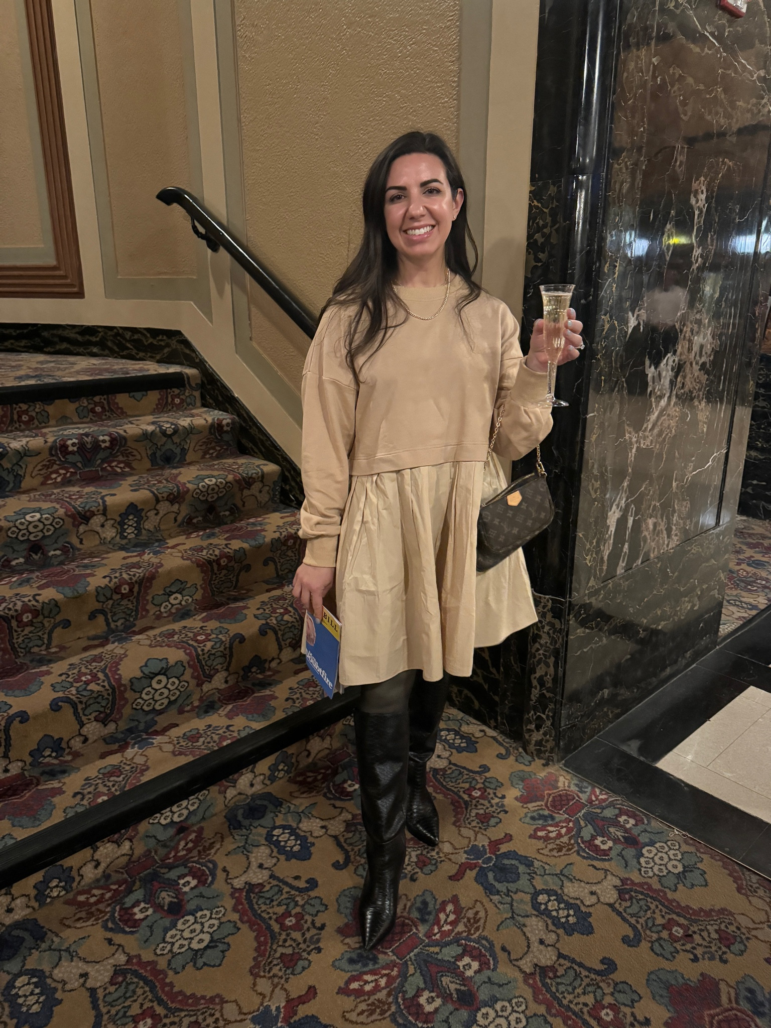 Amazon sweatshirt dress and fleece lined tights! 

#LTKfindsunder50