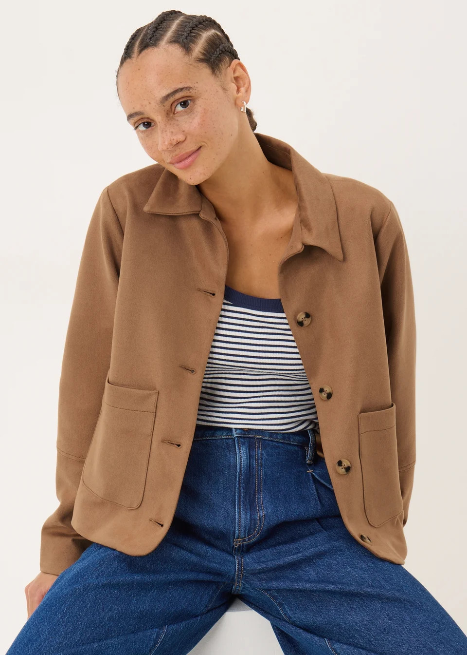 Tan Faux Suede Jacket | Matalan (UK)