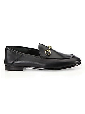 Gucci Women's Brixton Leather Horsebit Loafers - Vintage Bordeaux - Size 34 (4) | Saks Fifth Avenue