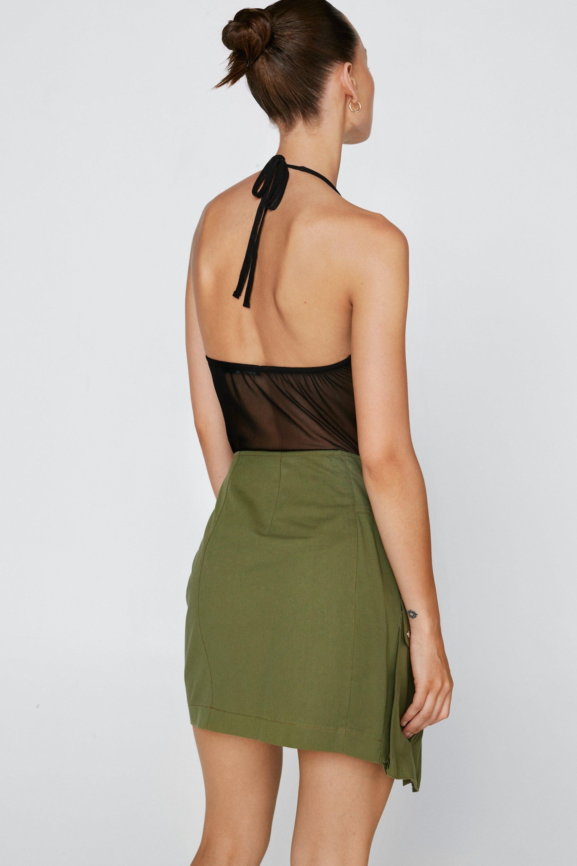 High Waisted Wrap Cargo Skirt | Nasty Gal (US)