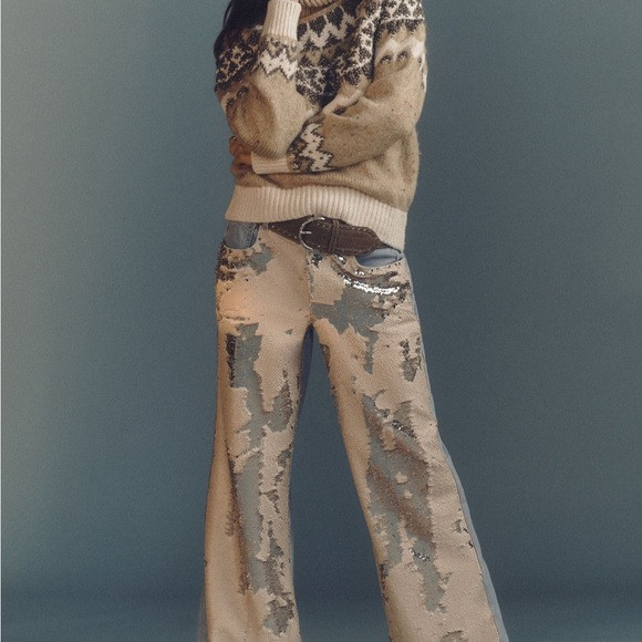 Pilcro Stylish sequins Jeans with Blue | Poshmark
