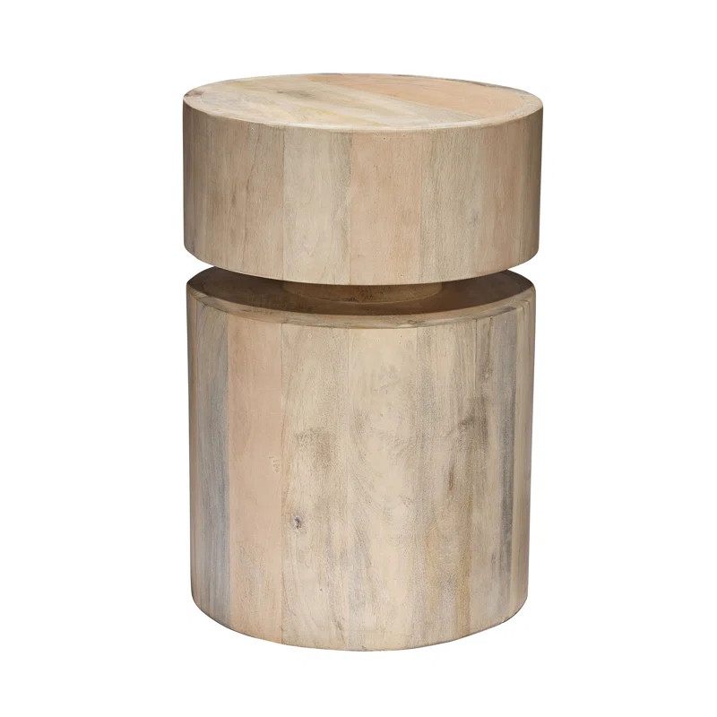 Solid Wood Drum End Table | Wayfair North America