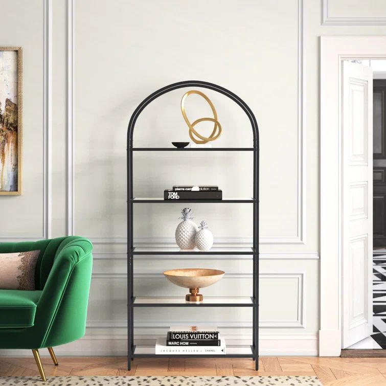 Kendra 72.2" H x 32.7" W Steel Etagere Bookcase | Wayfair Professional