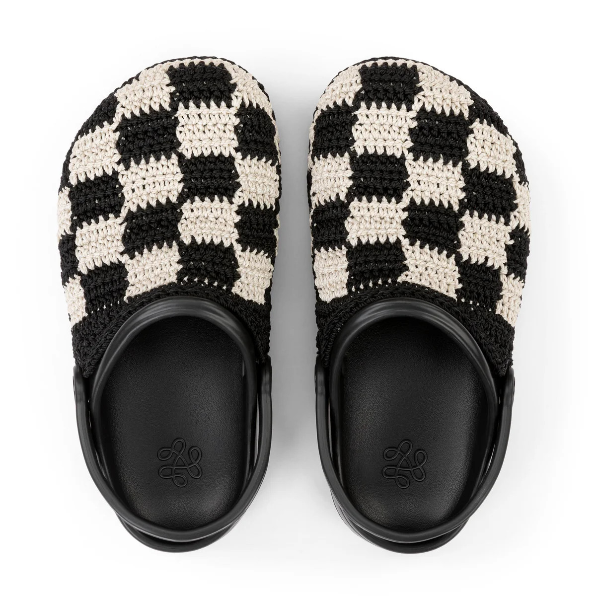 Bolo Clog in Black Check Crochet | The Sak
