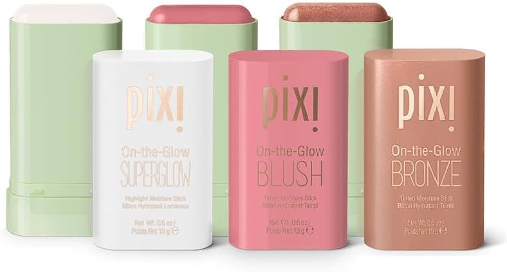 Pixi Beauty Radiance Ready On-the-Glow Trio | Hydrating Hydrating Tinted Moisture Stick Blush, Br... | Amazon (US)
