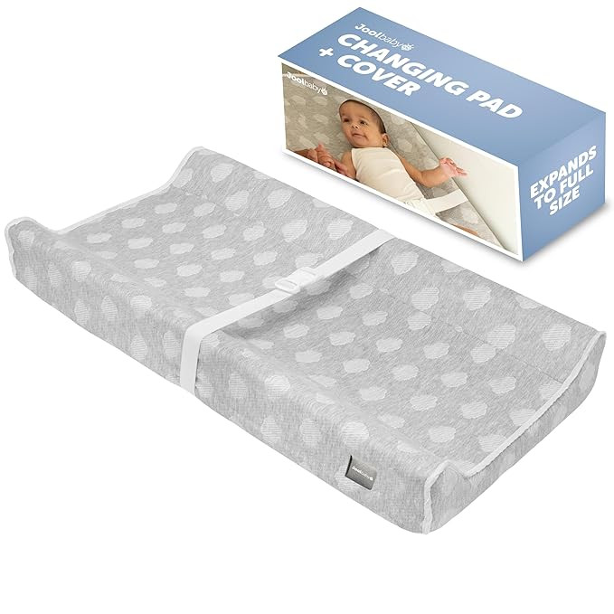 Jool Baby Soft Changing Pad + Washable Cover, Non-Slip - Fits Standard Changing Tables & Dressers | Amazon (US)