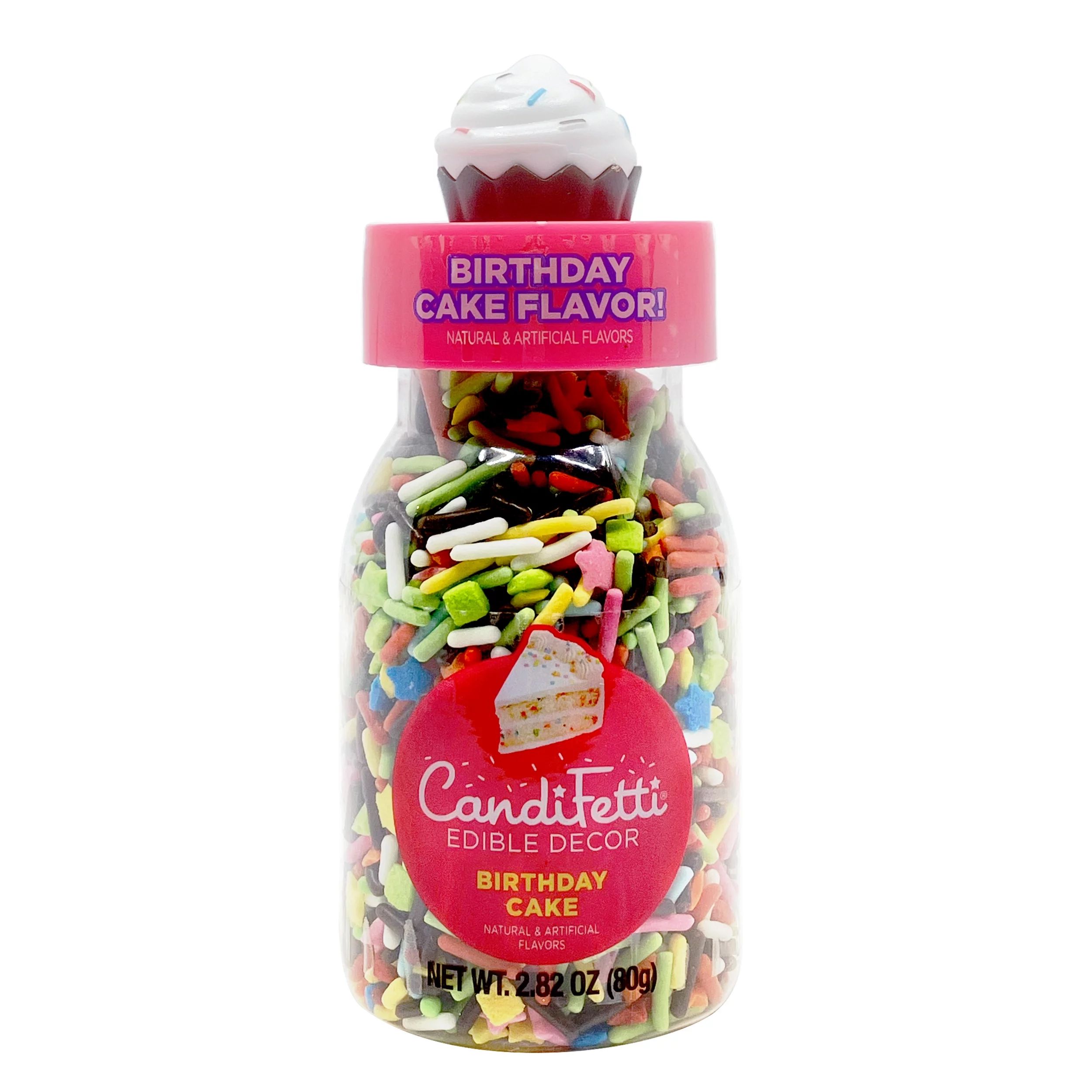 CandiFetti Edible Décor Birthday Cake Flavor Sprinkle Mix, 2.82 oz - Walmart.com | Walmart (US)
