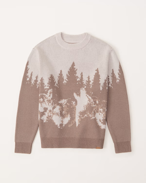 scenic crewneck sweater | Abercrombie & Fitch (US)