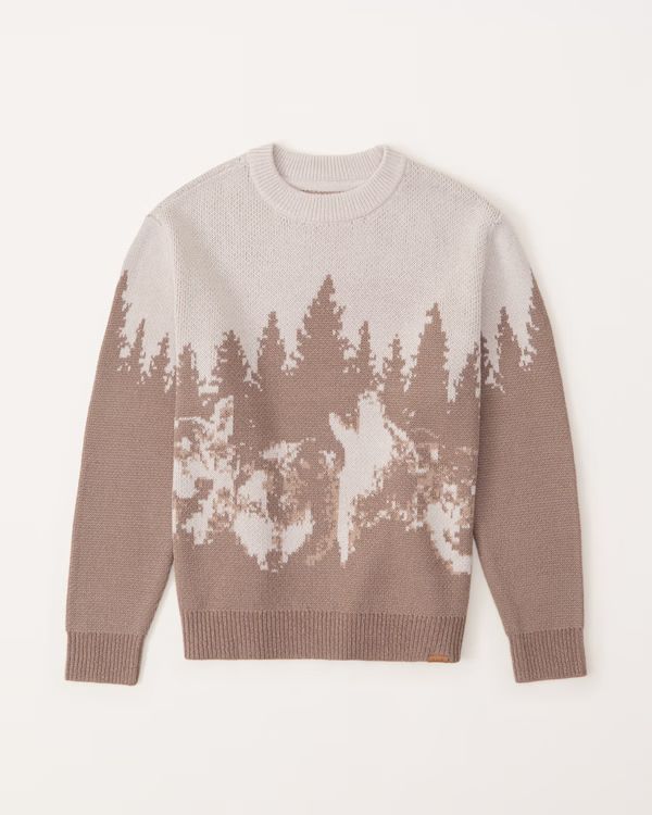 scenic crewneck sweater | Abercrombie & Fitch (US)