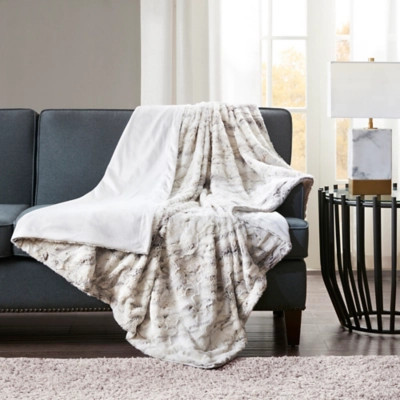 Aina Oversized Faux Fur Throw, Natural | Ashley Homestore
