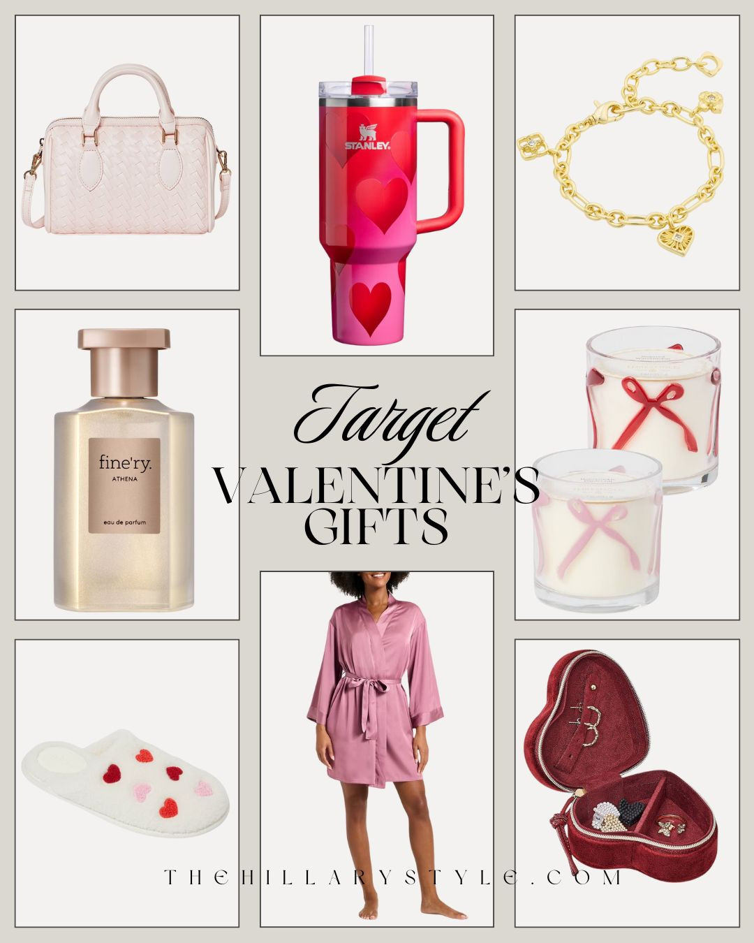 Target Valentine’s Day Gift Guide 2026: Sweetheart Picks for Her

Love is in the air (and in the aisles at Target)! 🏹❤️ Whether you’re treating your bestie to a Galentine’s Day surprise or dropping hints for your own wishlist, this Valentine’s Gift Guide has everything you need for the ultimate self-care and cozy aesthetic.

From Finery perfumes that smell like a dream to the most adorable heart-print tumblers and pink fuzzy slippers, these affordable gift ideas are pure love. I’m especially obsessed with the satin robes and jewelry travel cases—perfect for a romantic weekend getaway or a luxurious night in. 🥂✨

Target is absolutely winning the Valentine's Day decor and gifting game this year with these aesthetic finds. Grab these budget-friendly gifts before they sell out!

#TheHillaryStyle #TargetValentine #ValentinesDay2026 #GiftGuideForHer #GalentinesDay #TargetStyle #TargetFinds #ValentinesGifts #PinkAesthetic #SelfCareGifts #AestheticGifts #TargetHaul #ValentineIdeas #CozyVibes #RomanticStyle 

 

#LTKValentine #LTKselfcare #LTKSeasonal