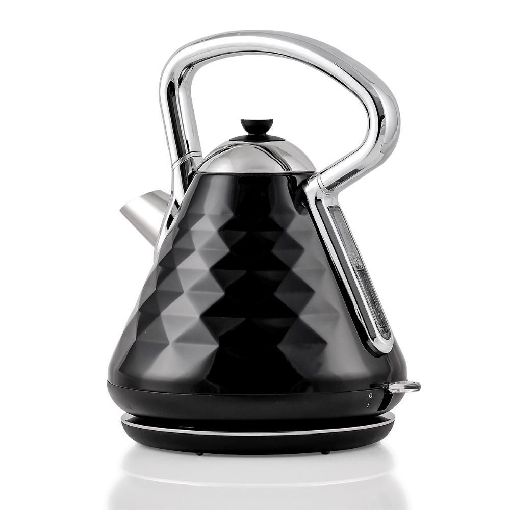 Ovente Cleo Collection 7.1-Cup Black Electric Kettle with Boil-Dry Protection and Auto Shut-Off | The Home Depot