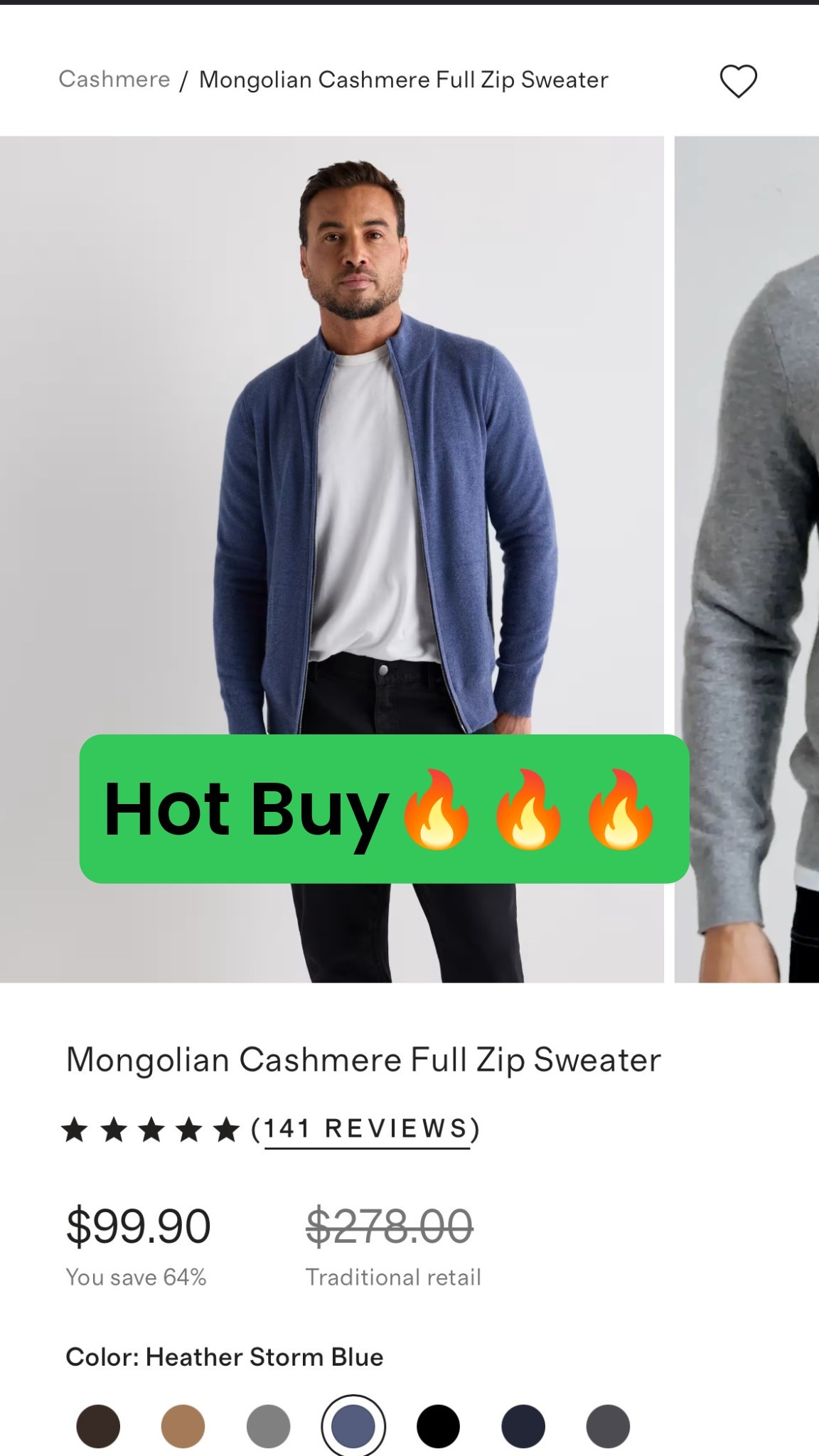 17 hours left to get free shipping and delivered by December 24!!! This zip up sweater is 100% Mongolian Cashmere and runs up to a 48 inch chest for the extra large. 

#LTKHoliday #LTKSaleAlert #LTKGiftGuide