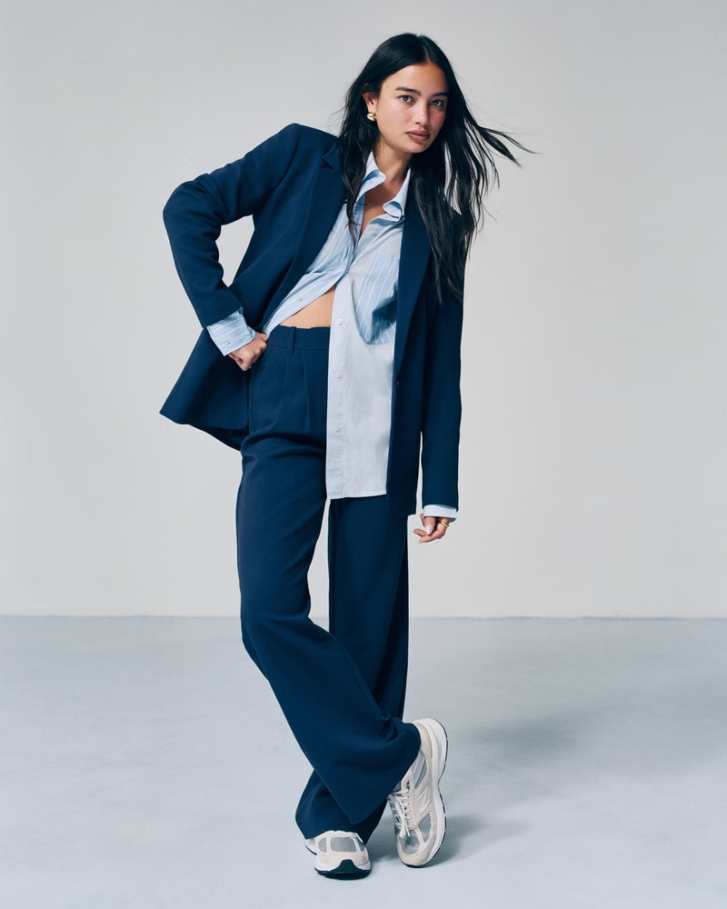 A&F Sloane Tailored Wide Leg Pant | Abercrombie & Fitch (US)