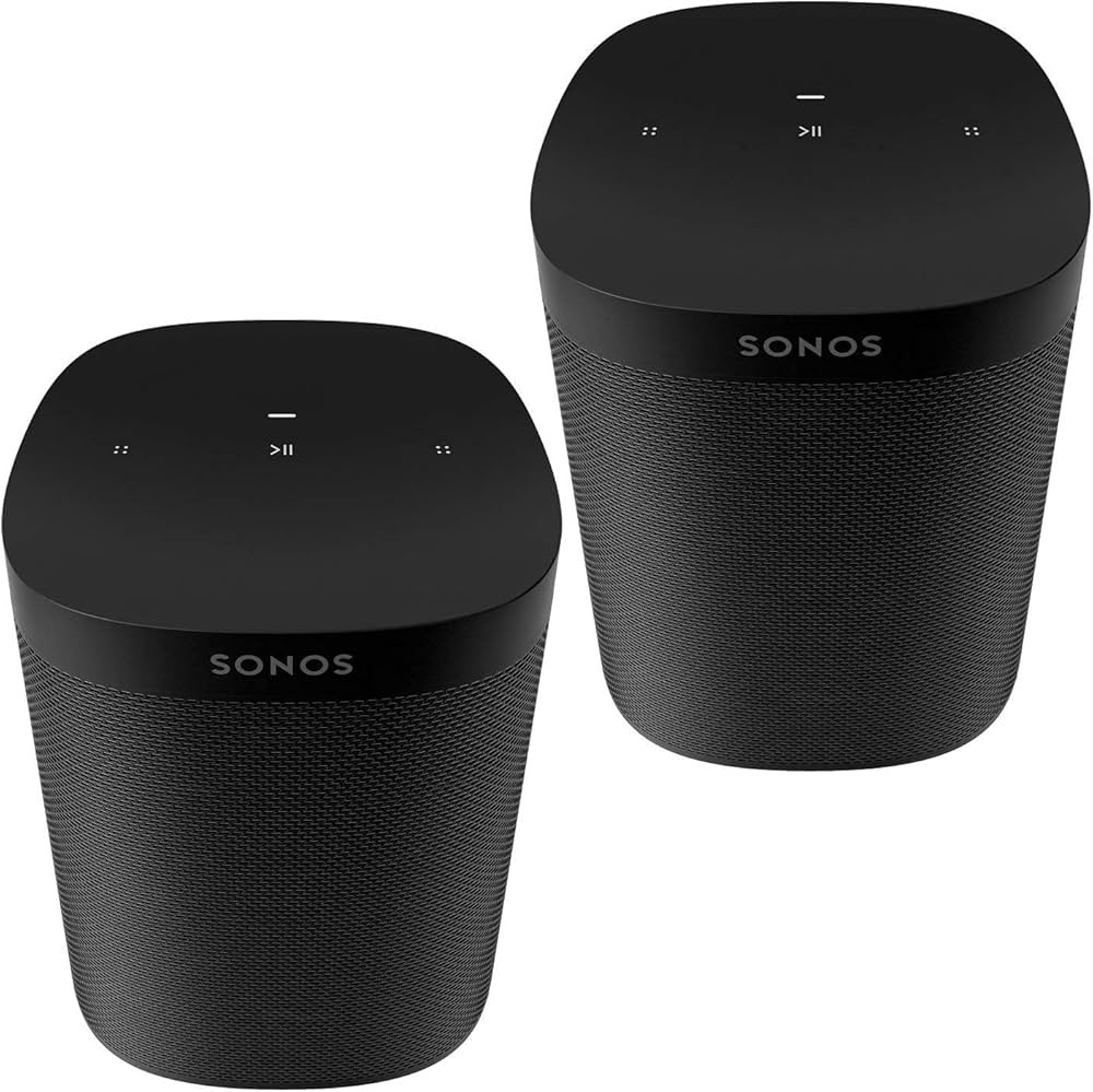 Two Room Set Sonos One SL - The Powerful Microphone-Free Speaker for Music and More - Black (Rene... | Amazon (US)