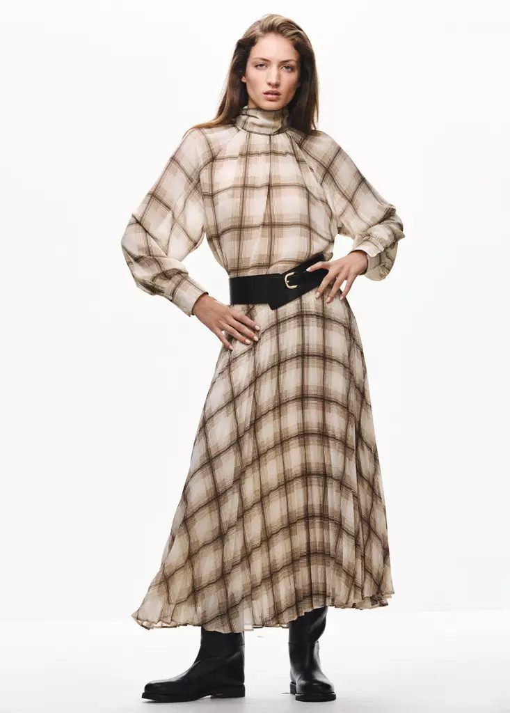 Checked print blouse brown - Women - 10 - MANGO | MANGO (UK)