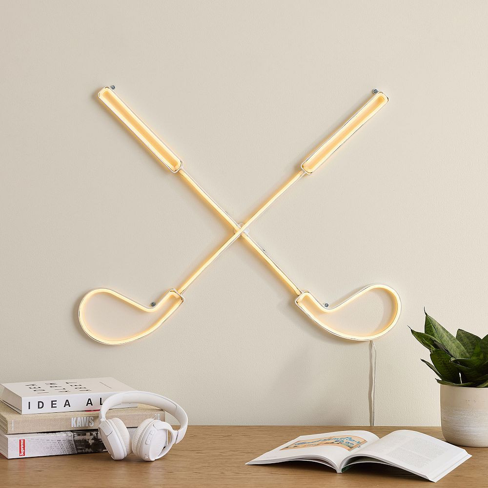 Golf Club Neon Wall Light | Pottery Barn Teen