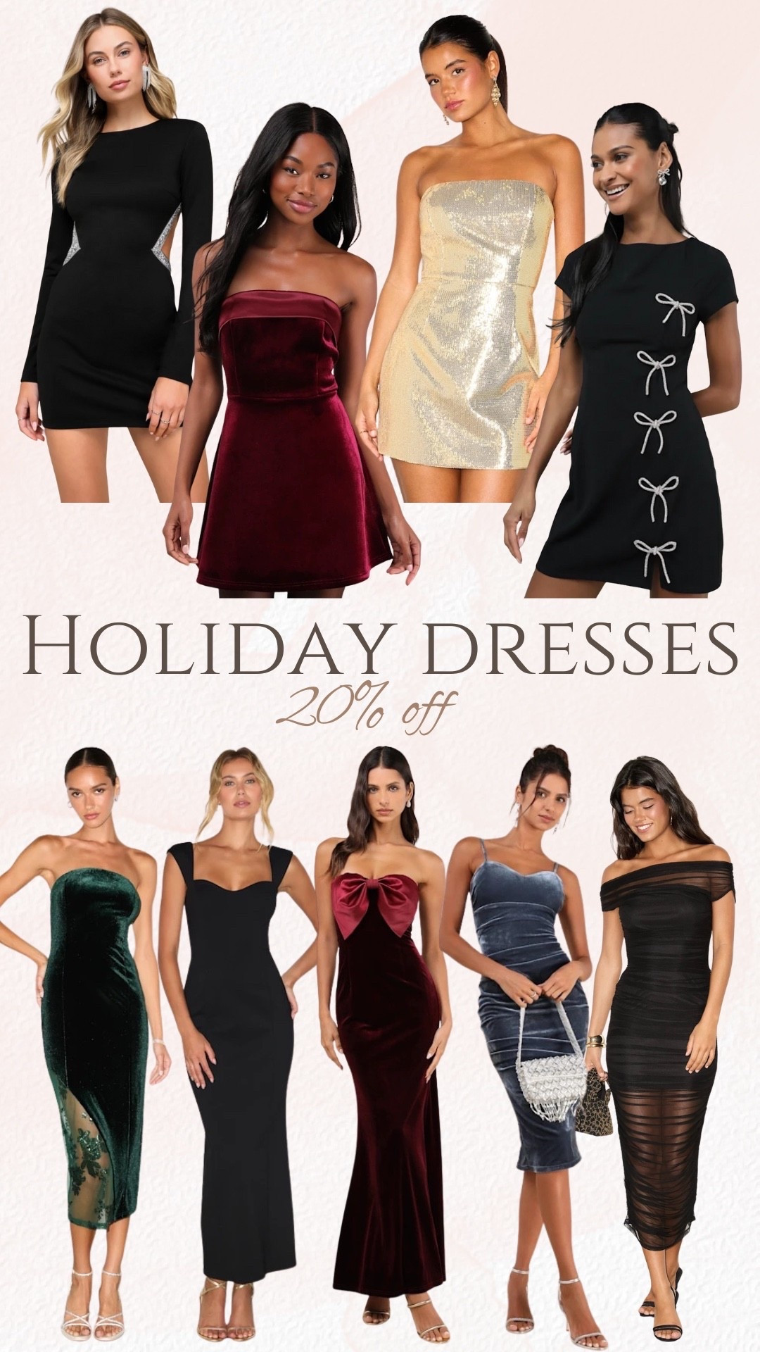 20% off dresses at Lulus

#lulus #holiday #party #dress #sweater #skirt #blazer #christmas #family #thanksgiving #gift #velvet #black #burgundy #gold #green #minidress #maxidress

#LTKGiftGuide #LTKHoliday #LTKCyberWeek