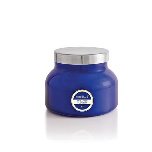 Capri Blue Scented Candles - Soy Candle Wax Blend - Jar Candles - Blue Candle Gifts for Women & Men - Luxury Candles for Home Scented with Lemon Flower & Sweet Sugar Cane - Pineapple Flower (19 oz) | Amazon (US)