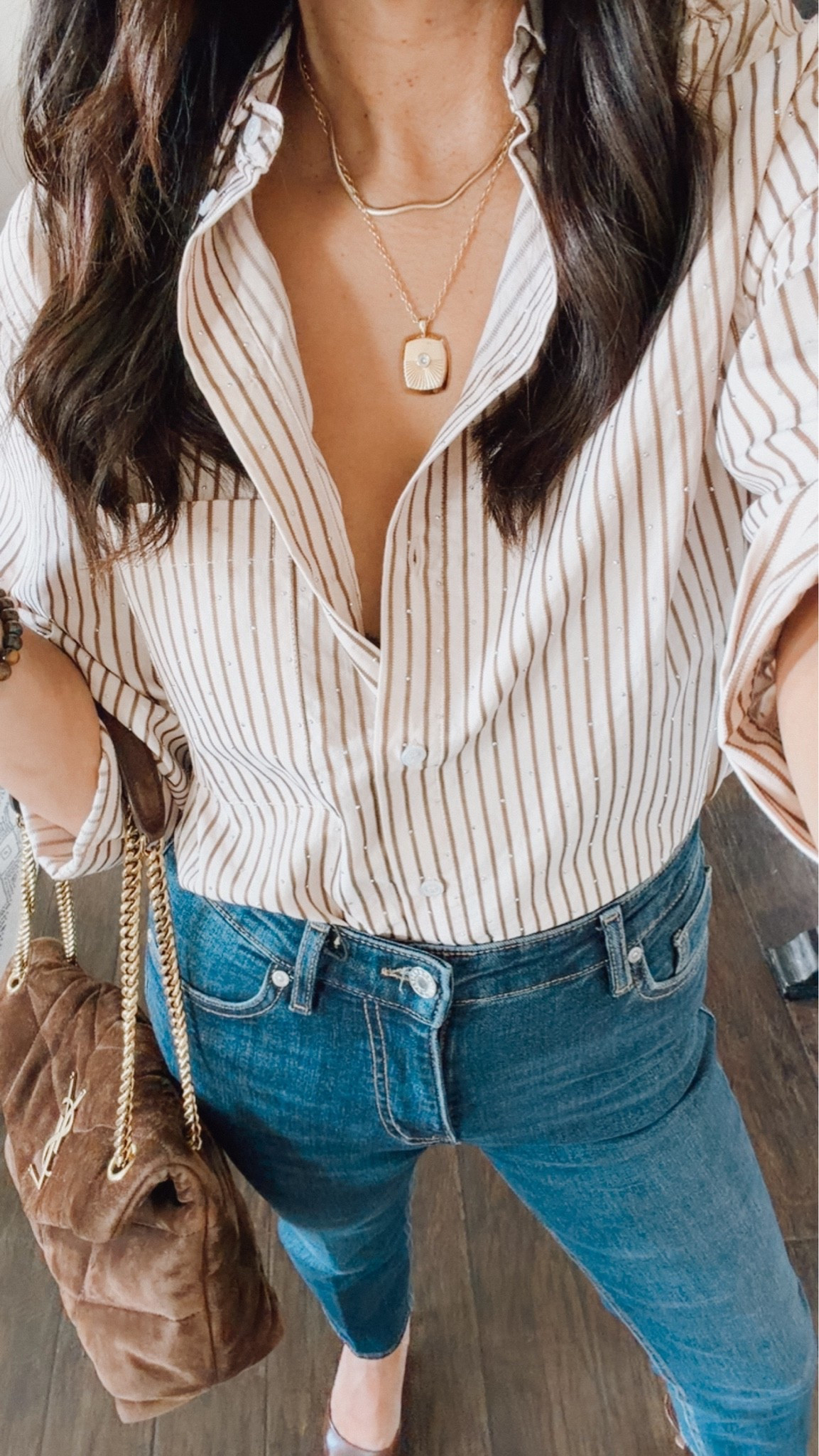 Shirt has subtle mini rhinestones throughout 👏🏽 a fun update to a basic shirt - fits TTS

#LTKOver40 #LTKootd