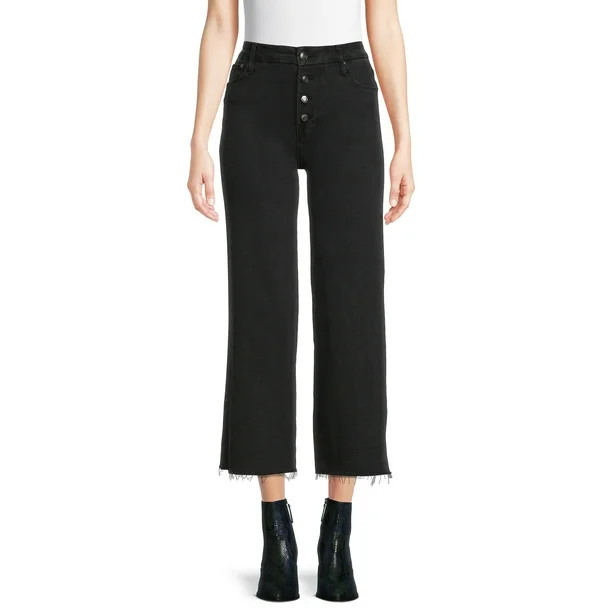Time and Tru Women's Wide Leg Crop Jeans - Walmart.com | Walmart (US)