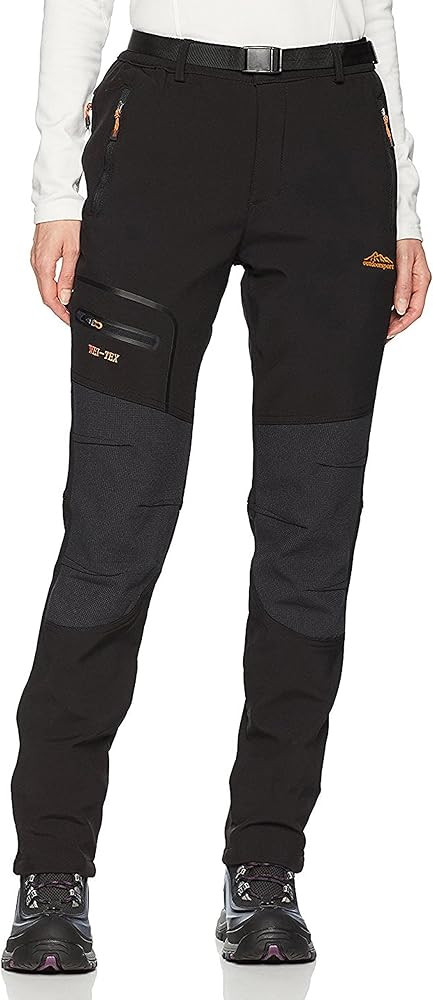 BenBoy Women's Outdoor Waterproof Windproof Fleece Slim Cargo Snow Ski Hiking Pants | Amazon (US)
