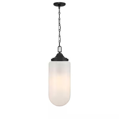 Savoy House Essentials Bryant 3-Light Pendant in Matte Black 3 -Light Matte Black Vintage Art gla... | Lowe's