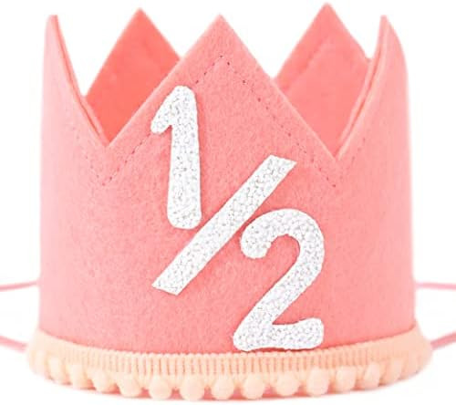 Half Birthday Crown - Crown Hat for Baby Girls/Boys | Amazon (US)