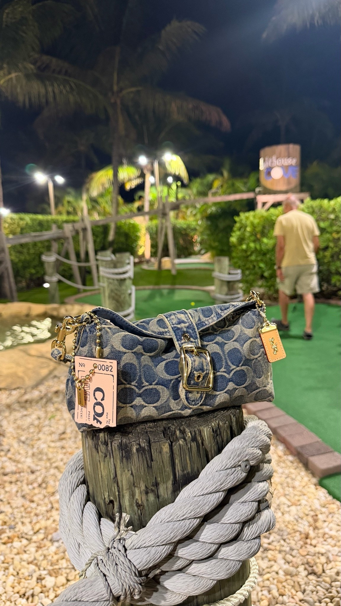 Took the baby Abby to play mini golf ⛳️ 
Coach outlet Abbie bag