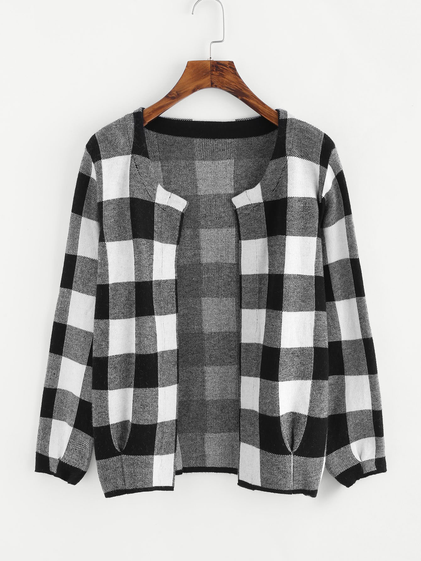 Buffalo Check Cardigan | SHEIN