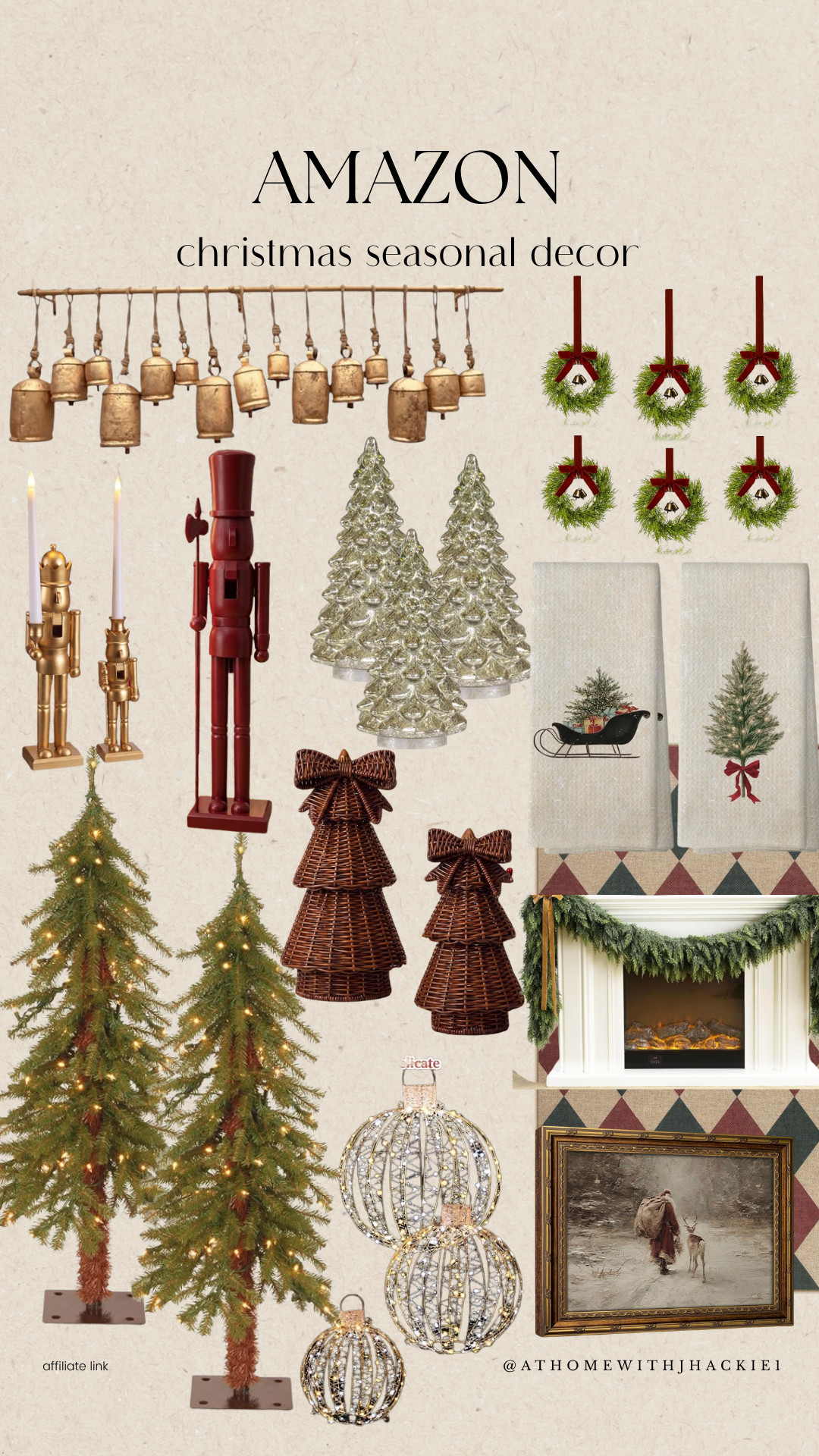 Amazon Christmas seasonal decor, Christmas home decor, traditional Christmas decor, vintage Christmas decor, classic Christmas decorating, Christmas bells, hanging brass bells, Christmas wreath bells, red velvet bow decor, nutcracker decor, red nutcracker, gold nutcracker, glass Christmas trees, tabletop Christmas trees, wicker Christmas trees, rattan Christmas trees, pre lit Christmas tree, realistic artificial Christmas tree, Christmas taper candles, Christmas hand towels, holiday kitchen towels, Christmas fireplace decor, Christmas mantel decor, lighted Christmas ornaments, oversized Christmas ornaments, vintage Christmas wall art, nostalgic Christmas decor, old fashioned Christmas decor, holiday decorating ideas

#LTKSeasonal #LTKHome