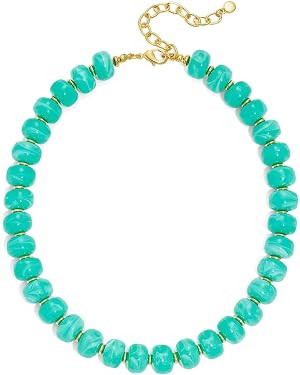 MixShe Colorful Beaded Necklace for Women Boho Fashion Summer Jewelry | Lightweight Acrylic Beade... | Amazon (US)