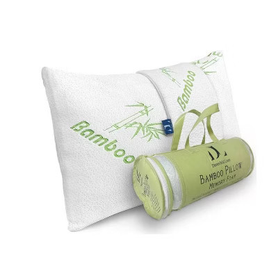 Bamboo Pillow Queen Size - Adjustable -Shredded Memory Foam +1 Extra Cover for Sleeping Ultra Soft, Cool | Target