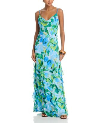 AQUA Abstract Print Gown - Exclusive | Bloomingdale's Women | Bloomingdale's (US)