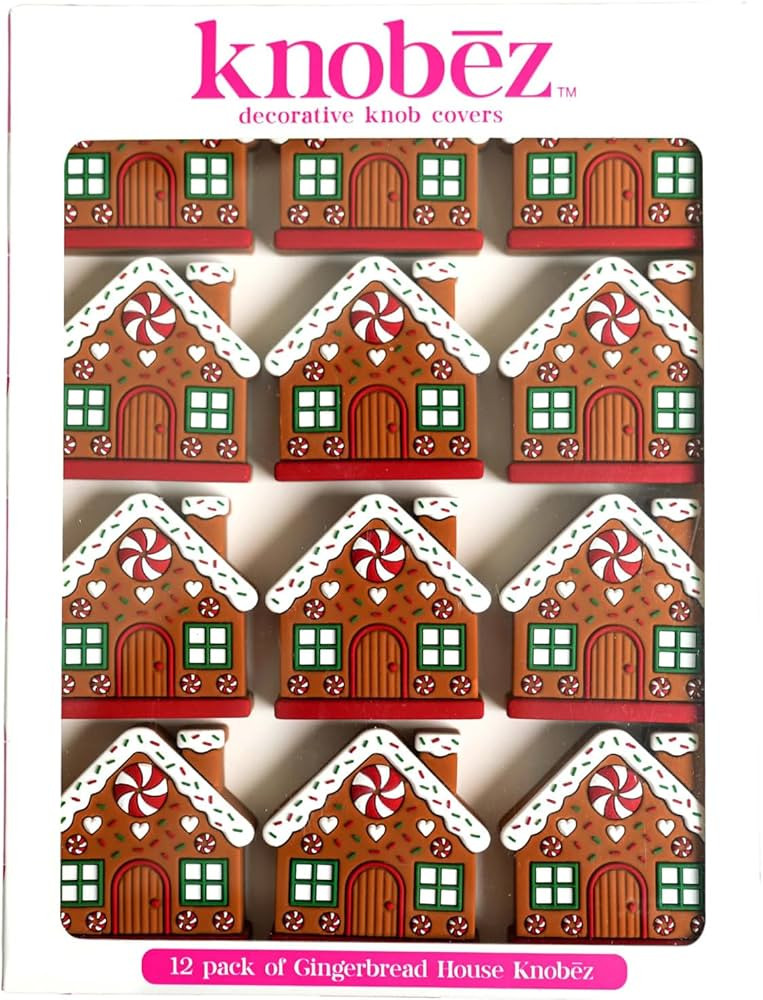 Decorative Knob Covers - Gingerbread House - 12pk - Stretch Over Hardware Decorations, Holiday-Wi... | Amazon (US)