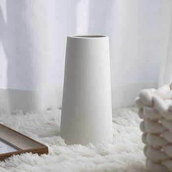 White Vase,Ceramic Vase Simple Home Decor Ornaments Desktop Small Flower vase Fireplace Decoratio... | Amazon (CA)