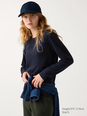WOMEN'S HEATTECH FLEECE CREW NECK LONG SLEEVE T | UNIQLO AU | Uniqlo Australia