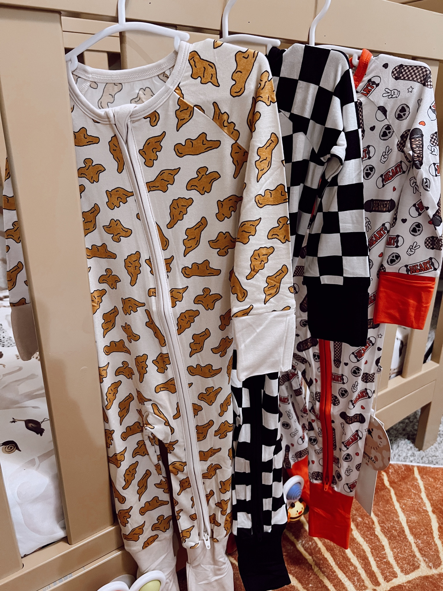 Dino nugget, black checkerboard, heartbreaker skateboard bamboo onesies from Dream Big Little Co! 

#LTKbaby #LTKSeasonal #LTKkids