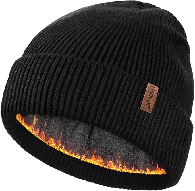 FURTALK Winter Hats for Men Women Fleece Lined Beanie Warm Cuffed Outdoor Skull Cap | Amazon (US)