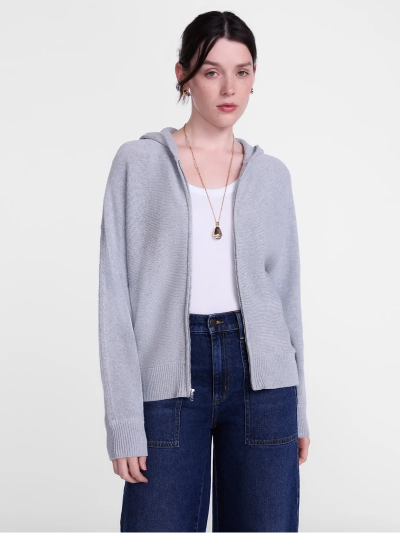 Scenario Women's and Women's Plus Full Zip Hoodie Sweater, Sizes XS-4X | Walmart (US)