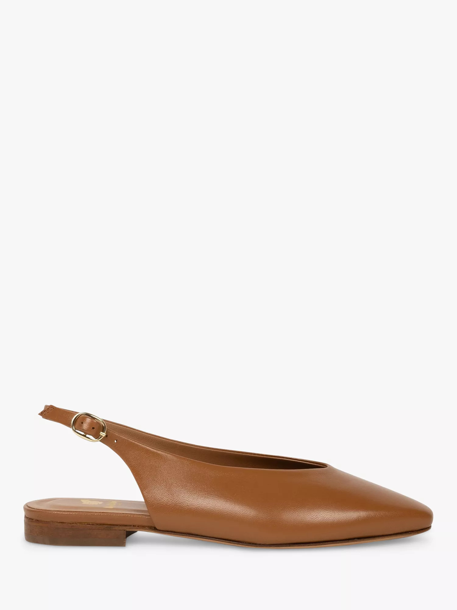 Bobbies Anouk Leather Square Toe Slingback Ballerina Pumps | John Lewis (UK)