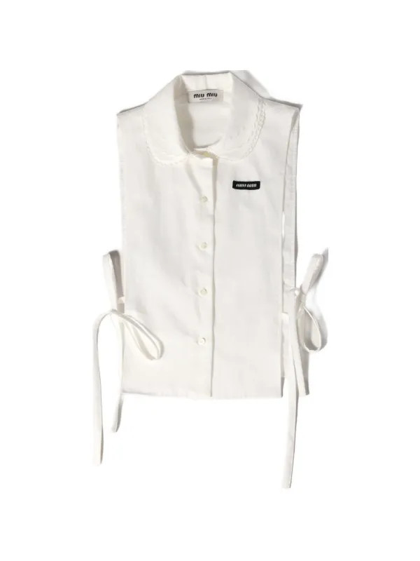 slubbed poplin side-tie shirt | Farfetch Global