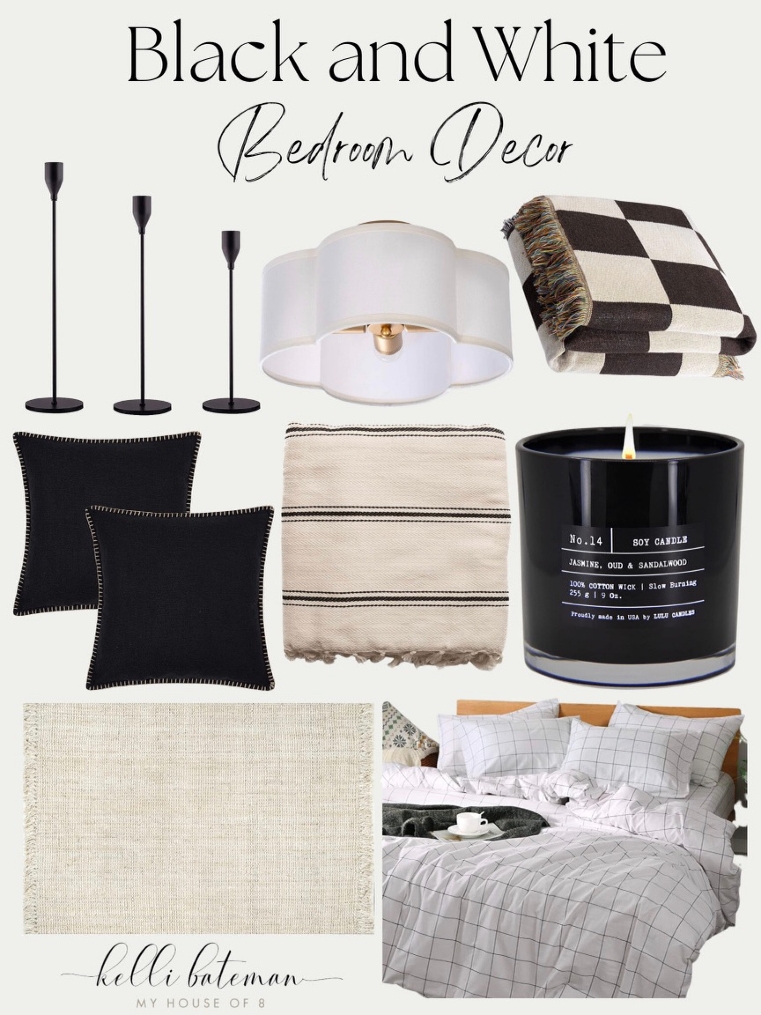 Amazon black and white bedroom or living room decor. Modern farmhouse style, modern interiors. 

#LTKhome #LTKFind #LTKstyletip