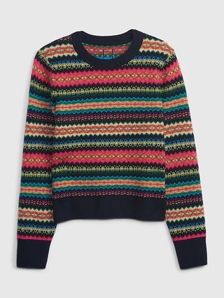 CashSoft Fair Isle Crewneck Sweater | Gap (US)