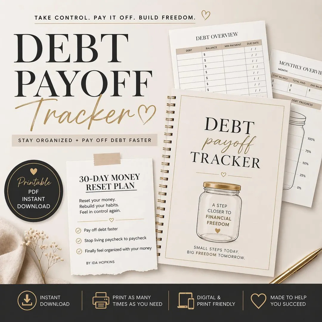 Digital Budget Planner | Debt Payoff Planner | Student Loan Tracker | Monthly Finance Planner | P... | Etsy (Global)