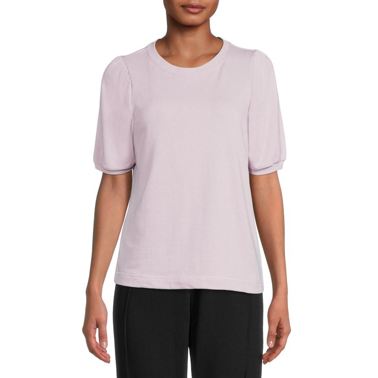 Lemon & Bloom by Grey State Women's Juniors Puff Short Sleeve Top - Walmart.com | Walmart (US)