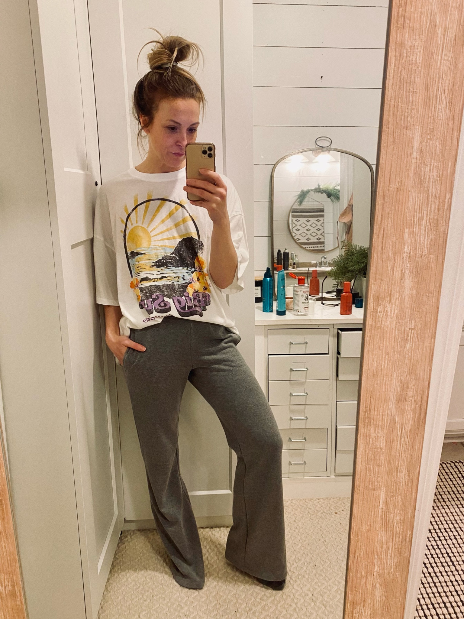 Graphic tee staple spring item! The fabric is luscious.

#LTKFind #LTKunder50 #LTKfit