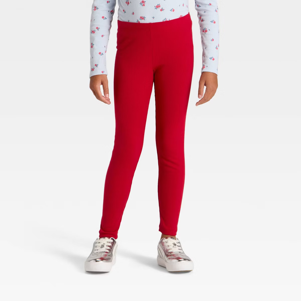 Girls' Solid Ribbed Leggings - Cat & Jack™ | Target