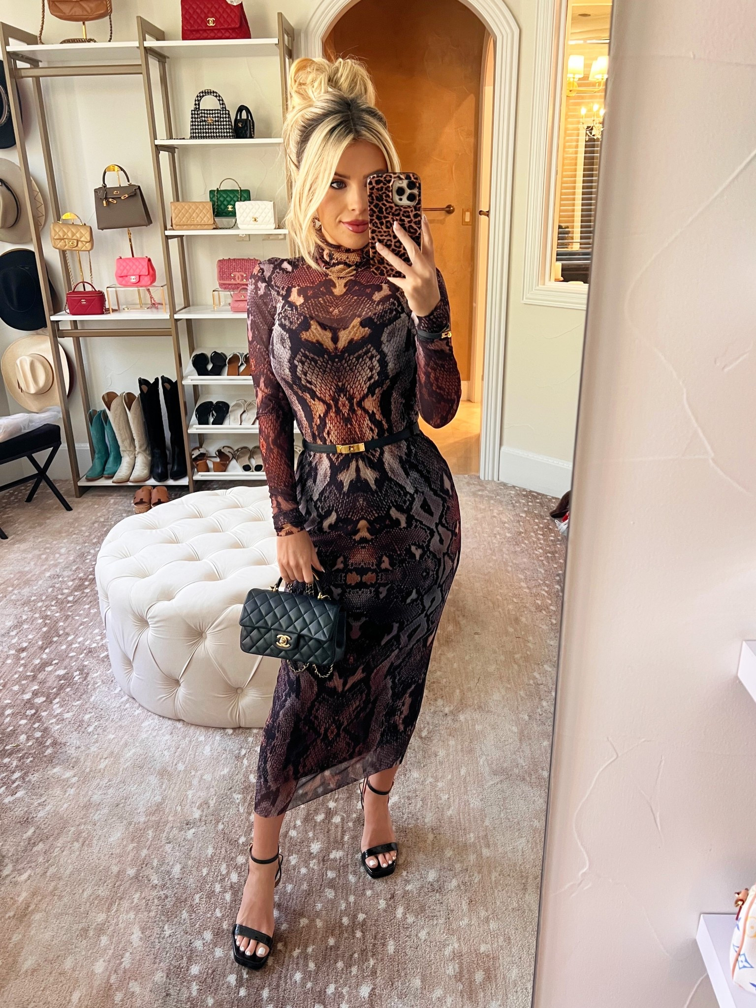 Fall dress. Winter dress. Snake print Nordstrom. Friendsgiving 