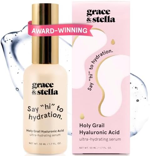 grace & stella Award Winning Hyaluronic Acid Serum (50ml/1.7 fl oz) Hydrating Hyaluronic Acid Ser... | Amazon (US)